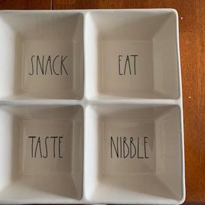 Rae Dunn Eat Nibble Taste Snack Tray